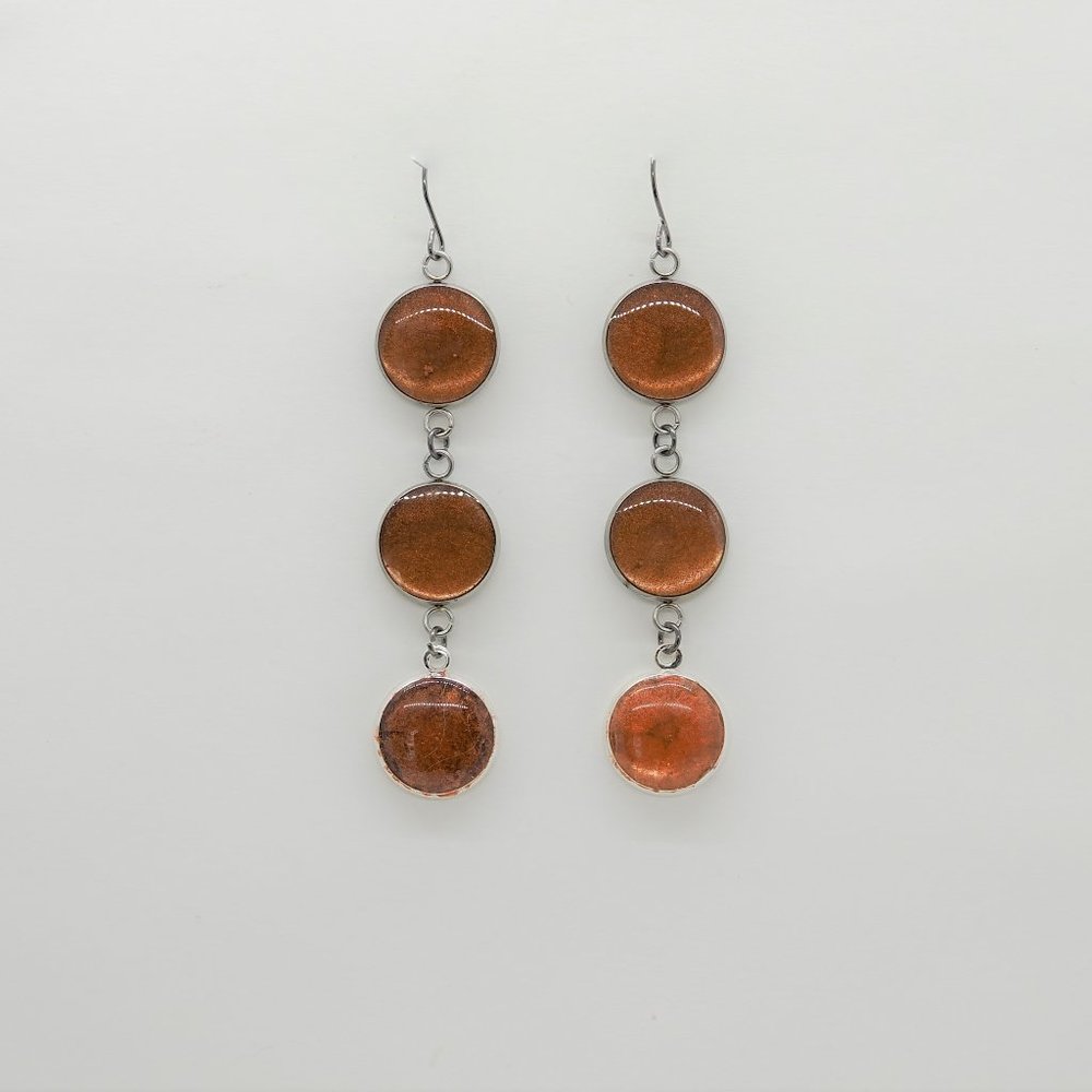 Copper Coin Earrings